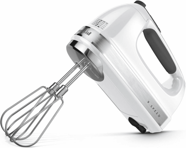 9-Speed Digital Hand Mixer with Turbo Beater II Accessories and Pro Whisk - White - Image 4