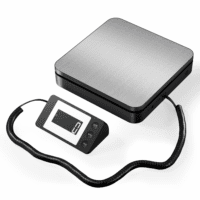 Shipping Scale with Ac Adapter 110Lbs/0.1Ozhighly Accurate Postal Scale with Hold/Tare/Split Displaylcd Display/Abs Waterproof Surface, Digital Postage Scale for Packages/Luggage/Pet