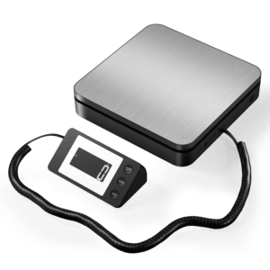 Shipping Scale with Ac Adapter 110Lbs/0.1Ozhighly Accurate Postal Scale with Hold/Tare/Split Displaylcd Display/Abs Waterproof Surface, Digital Postage Scale for Packages/Luggage/Pet
