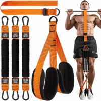 Pull up Assistance Bands, Heavy Duty Resistance Band for Pull up Bar, Adjustable Weight/Size with Fabric Feet/Knee Rest, Bands for Pull up Assist for Strength Training, Pull up Assist Band