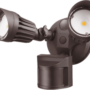 COB LED Security Light, Motion Sensor Flood Lights Outdoor, Aluminum, 3 Modes Motion Detector+Dusk to Dawn+Switch Control, 100-277V, Adjustable 2-Head, IP65, 5000K Daylight, ETL, Bronze