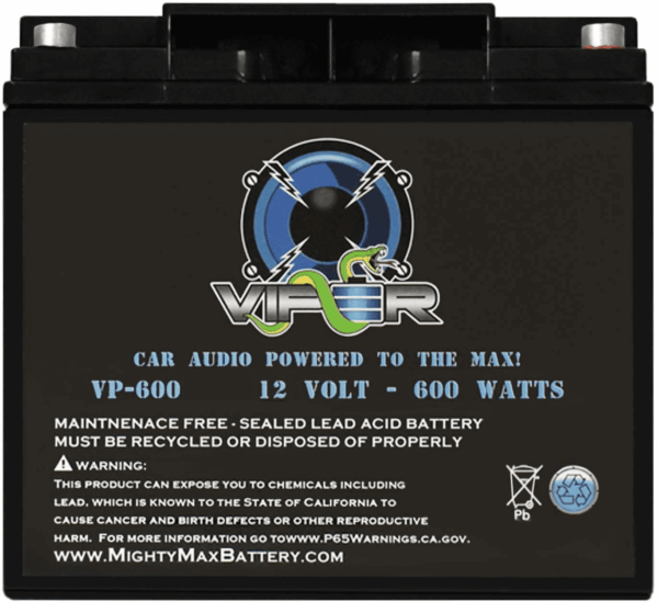 Viper by  VP-600-12 Volt 18 AH, 600 Watt Car Audio High Current Power Cell Battery