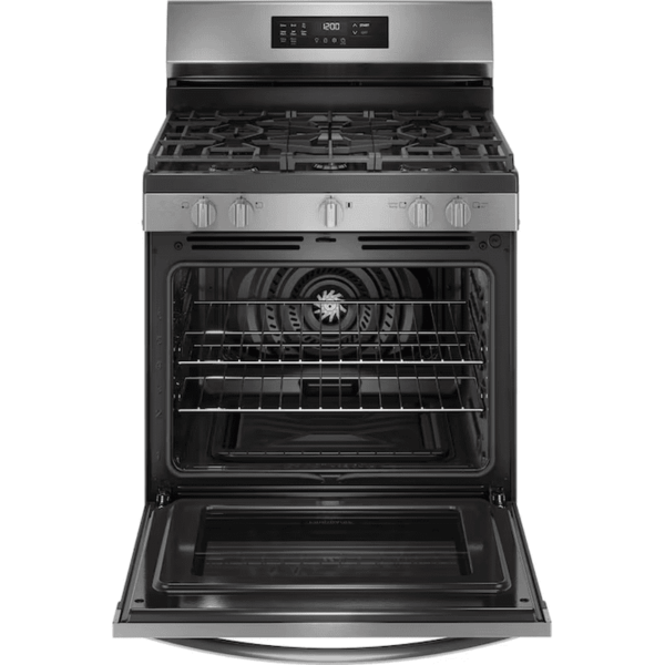 30-In 5 Burners 5.1-Cu Ft Air Fry Convection Oven Freestanding Natural Gas Range ( Stainless Steel ) - Image 2