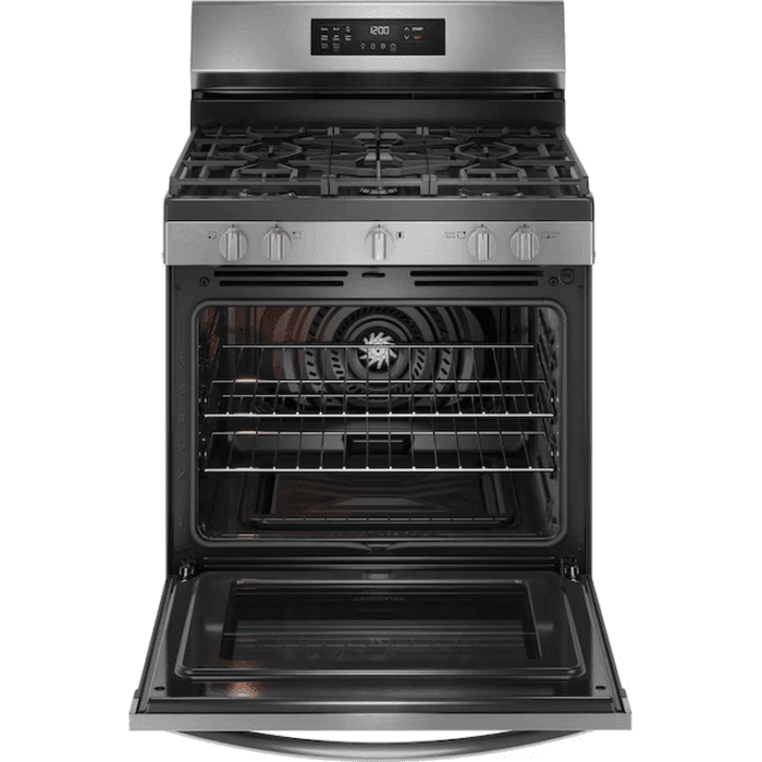 30-In 5 Burners 5.1-Cu Ft Air Fry Convection Oven Freestanding Natural Gas Range ( Stainless Steel ) - Image 2