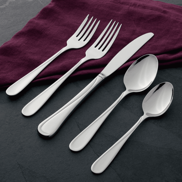 Flight 65 Piece Everyday Flatware, Service for 12, 18/0 Stainless Steel, Silverware Set, Dishwasher Safe - Image 6