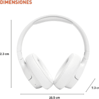 Tune 720BT - Wireless Over-Ear Headphones with  Pure Bass Sound, Bluetooth 5.3, up to 76H Battery Life and Speed Charge, Lightweight, Comfortable and Foldable Design (White) - Image 3