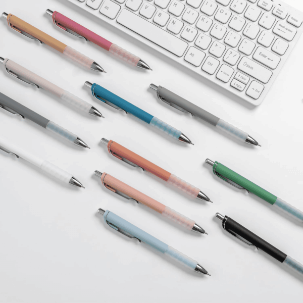 Ballpoint Pens Black Medium Point 1Mm Pen with Super Soft Grip Ball Point Pen for Men Women Retractable Pens (Silver-12 Pcs) - Image 6