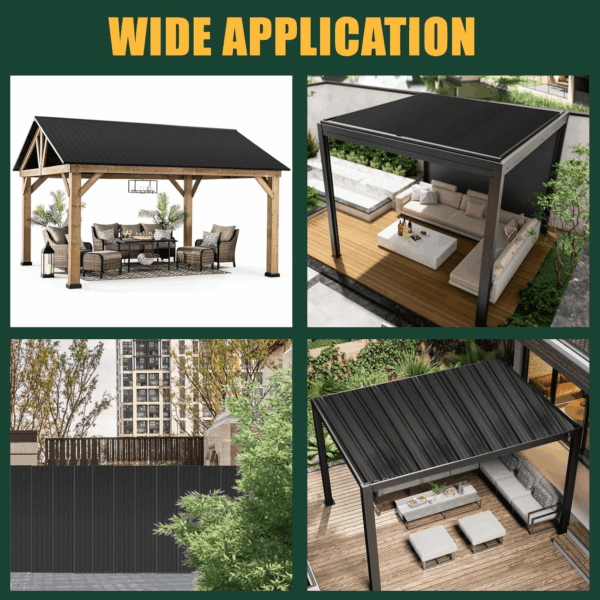 18 Pcs Galvanized Steel Roof Panels,L42.52×W17.72 Inch Metal Roof Panels,Corrugated Tin Roofing Panels Roof Protector for Garages,Sheds,Stables and Mobile Homes - Image 7