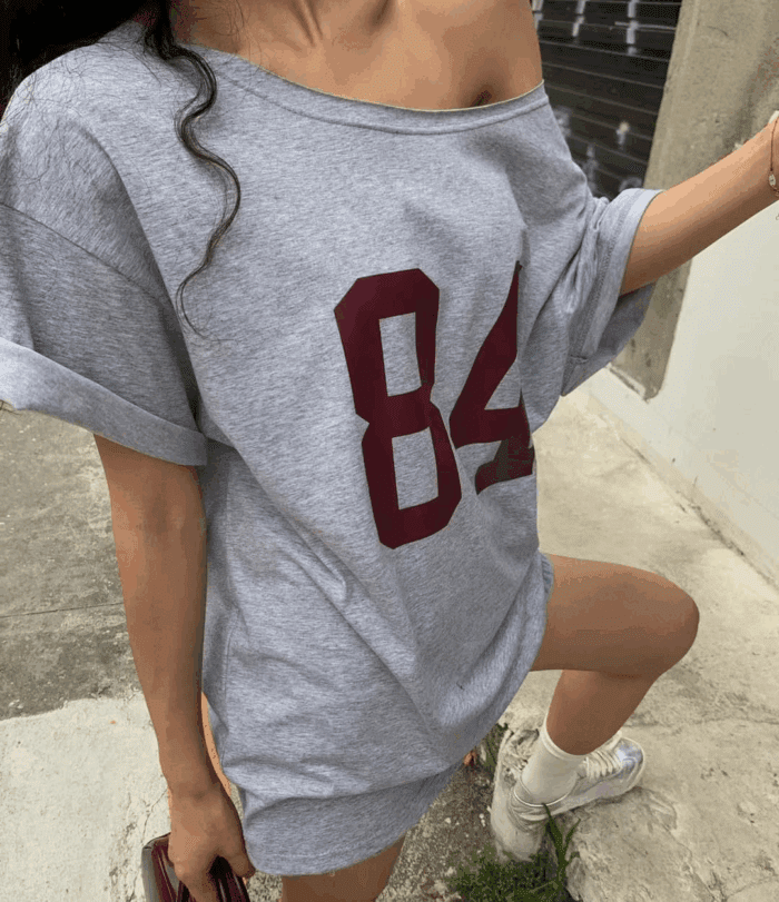Off the Shoulder Tops for Women Short Sleeve Y2K Jersey Number Graphic Oversized Tshirts E-Girl Tees - Image 4
