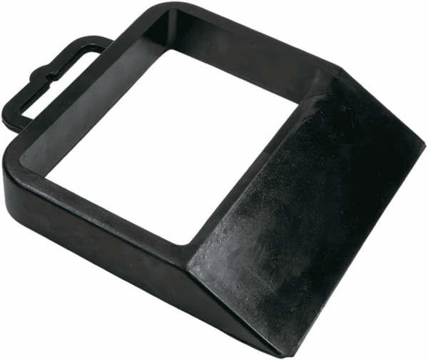 Rubber Pallet Jack Wheel Chock with Built-In Handle - Pallet Jack Stopper for Truck - 13.37" Length X 11.62" Width X 2" Height