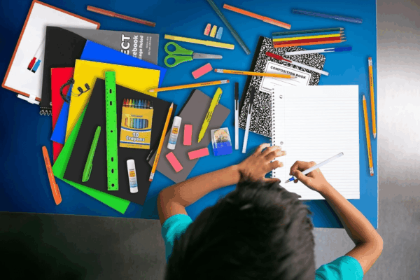 45 Piece School Supply Kit Grades K-12 - School Essentials Includes Folders Notebooks Pencils Pens and Much More! - Image 5