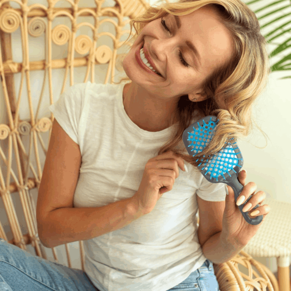 Unbrush Detangling Brush for Pain-Free Brushing on All Wet or Dry Hair Types — Durable Duoflex Anti-Static Bristles, Lightweight Handle, Vented Hair Brush - Image 4
