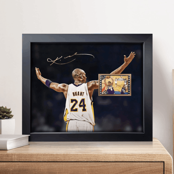 Signed Kobe Bryant Film Photo Collage,Kobe Memorabilia Framed Poster Gifts for Basketball Fans on Birthday/Christmas/Father'S Day 10X8 Inches - Image 2