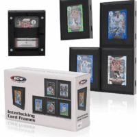 Interlocking Card Frames - Black | Interlocking Frames Ideal for Collectibles, Trading Cards, and Memorabilia | Wall Display Frame (Standard Cards - 6 Pack)