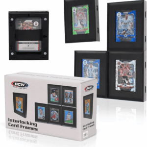 Interlocking Card Frames - Black | Interlocking Frames Ideal for Collectibles, Trading Cards, and Memorabilia | Wall Display Frame (Standard Cards - 6 Pack)
