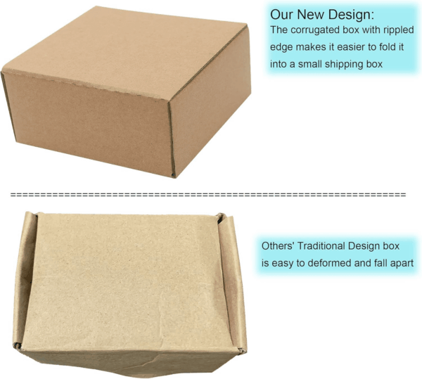 10 Pack Small Shipping Boxes 6X4X3'' Corrugated Small Cardboard Boxes for Shipping, Recyclable Packaging Boxes for Business, Mailer, Gift Packing, Crafts Packing, Jewelry Box, Brown - Image 6