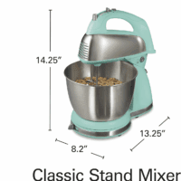 Classic Stand and Hand Mixer, 4 Quarts, 6 Speeds with Quickburst, Bowl Rest, 290 Watts Peak Power, Blue (64658) - Image 9