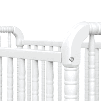 Jenny Lind 3-In-1 Convertible Baby Crib - GREENGUARD Gold Certified Portable Crib - Convertible Crib to Toddler Bed and Daybed - 4 Adjustable Heights - Easy to Assemble White Wooden Crib - Image 7
