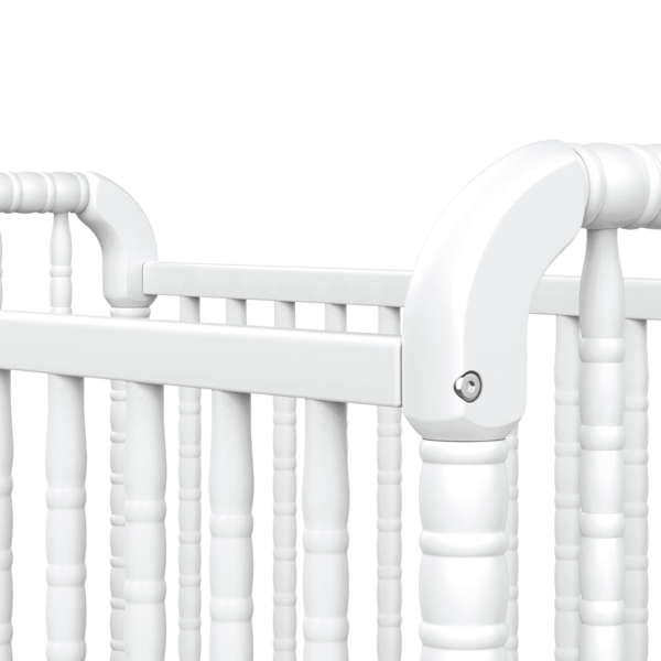 Jenny Lind 3-In-1 Convertible Baby Crib - GREENGUARD Gold Certified Portable Crib - Convertible Crib to Toddler Bed and Daybed - 4 Adjustable Heights - Easy to Assemble White Wooden Crib - Image 7