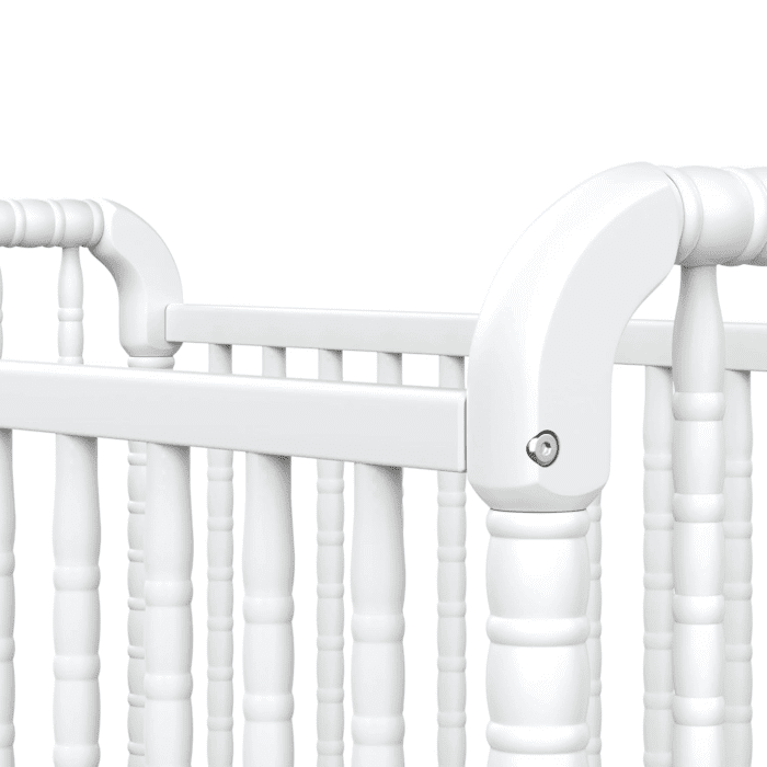 Jenny Lind 3-In-1 Convertible Baby Crib - GREENGUARD Gold Certified Portable Crib - Convertible Crib to Toddler Bed and Daybed - 4 Adjustable Heights - Easy to Assemble White Wooden Crib - Image 7
