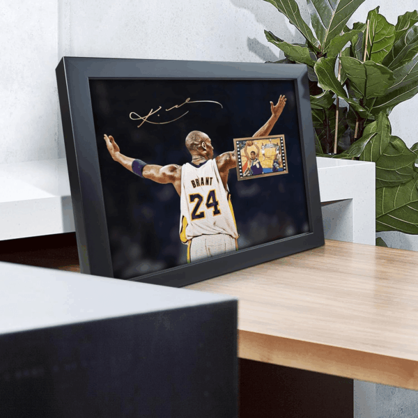 Signed Kobe Bryant Film Photo Collage,Kobe Memorabilia Framed Poster Gifts for Basketball Fans on Birthday/Christmas/Father'S Day 10X8 Inches - Image 3