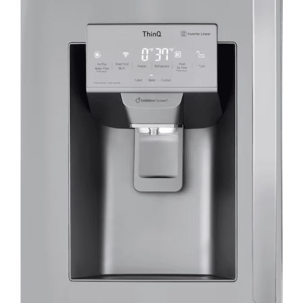 Standard-Depth Craft Ice Smart Wifi Enabled 27.8-Cu Ft 4 -Door Smart Compatible French Door Refrigerator with Dual Ice Maker with Water and Ice Dispenser ( Printproof Stainless Steel ) ENERGY STAR Certified - Image 4