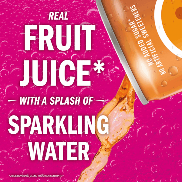 Sparkling Juice Beverage Blend, Variety Pack, Blackberry, Clementine, Apple, Grapefruit, No Sugar Added, 8.4 FL OZ, 24 Cans - Image 3