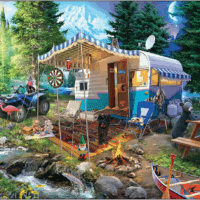 - Jeff Haynie - Mountain Retreat - 1000 Piece Jigsaw Puzzle for Adults - Challenging Puzzle Perfect for Game Nights - Finished Puzzle Size Is 26.75 X 19.75 - Image 5