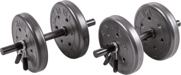 105 Pound Barbell Weight Set for Home Gym| Adjustable Weight Set with Two Dumbbell Bars and Full 6 Ft Bar, Black - Image 6