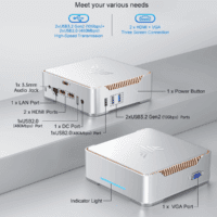 Gk3Plus Mini PC, 16GB RAM 512GB M.2 SSD Mini Computers,12Th Gen Alder Lake N95 (Up to 3.4Ghz) Micro PC, 2.5''SSD, Gigabit Ethernet,4K Uhd,Wifi,Bt,Vesa/Home/Business Small Pc - Image 6