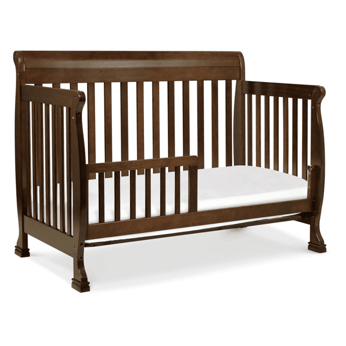 Kalani 4-In-1 Convertible Baby Crib with Wooden Toddler Bed, Daybed & Full-Size Bed Conversion - Easy to Assemble & GREENGUARD Gold Certified - 4 Adjustable Mattress Heights - Espresso - Image 7