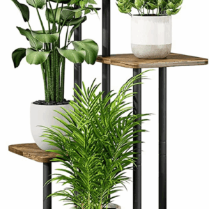 Plant Stand 5 Tier Indoor Metal Flower Shelf for Multiple Plants Corner Tall Flower Holders for Patio Garden Living Room Balcony Bedroom, Black (5 Tier-Black)
