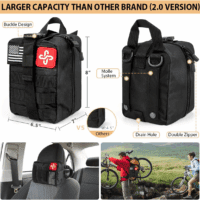 Survival Kit, 250Pcs Survival Gear First Aid Kit with Molle System Compatible Bag and Emergency Tent, Emergency Kit for Earthquake, Outdoor Adventure, Hiking, Hunting, Gifts for Men Women - Image 2
