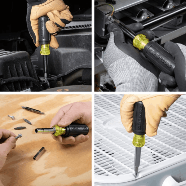 32500 11-In-1 Screwdriver / Nut Driver Set, 8 Bits (Phillips, Slotted, Torx, Square), 3 Nut Driver Sizes, Cushion Grip Handle - Image 5