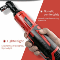 Cordless Electric Ratchet Wrench Set, 3/8" 12V Power Ratchet Tool Kit with 2 Packs 2000Mah Lithium-Ion Battery and Charger - Image 5