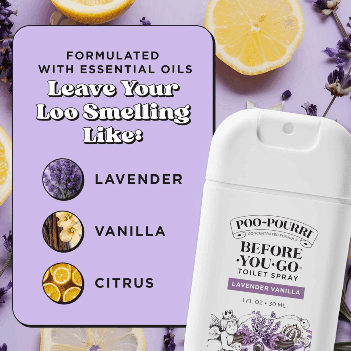 Before-You-Go Toilet Spray, Lavender Vanilla, 1 Fl Oz Pocket Travel Size - Lavender, Vanilla and Citrus - Image 7