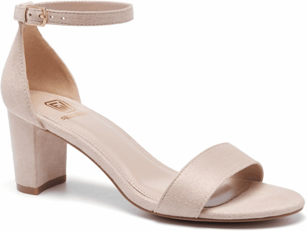 Women Open Toe Low Chunky Short Heels Ankle Strap Block Heel Sandals Party Dress Wedding Pump Shoes - Image 5