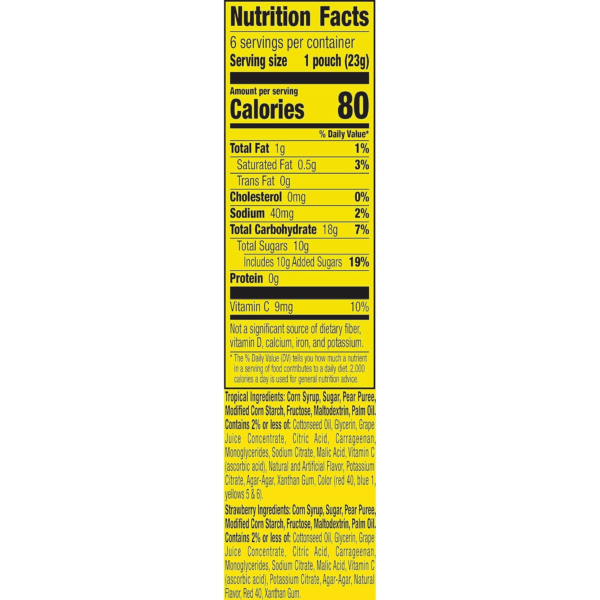 Fruit Flavored Snacks, Tropical, Gluten Free, 0.8 Oz, 6 Ct (Pack of 10) - Image 8