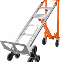 3In1 Aluminum Hand Truck 880 Lb Capacity, Stair Climbing Cart Utility Cart Converts from Hand Truck Dolly to Platform Cart 3 Positions for Transport & Moving with 10" Rubber Wheels - Image 8