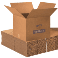 Moving Boxes, Extra Large 20" X 20" X 15" (12 Pack), Corrugated Cardboard Box for Packing Packaging Storage Mailing, and Shipping for Office of Home, 32 ECT - Pack of 12