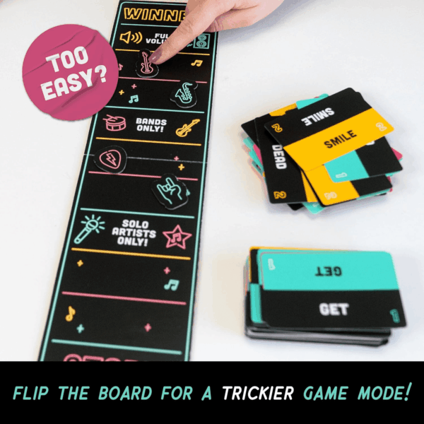 Official Grab the Mic – Family Karaoke Game, 8+ Year Olds, 2-10 Players - Board Game for Bad Singers with 250 Lyrics (125 Cards) for Hilarious Game Nights & Birthday Party, Kids Gift - Image 6