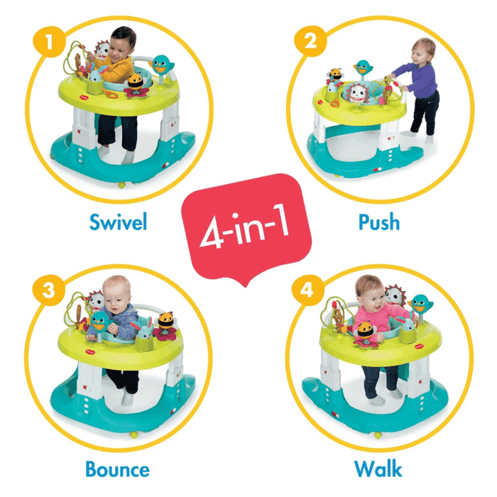 4-In-1 Here I Grow Mobile Activity Center, Baby Walkers and Activity Center, Baby Activity Center with Interactive Toys and Developmental Activities, Meadow Days - Image 2