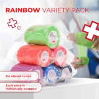 Self Adherent Cohesive Bandages 3" X 5 Yards - 6 Count, Rainbow Colors - Image 5