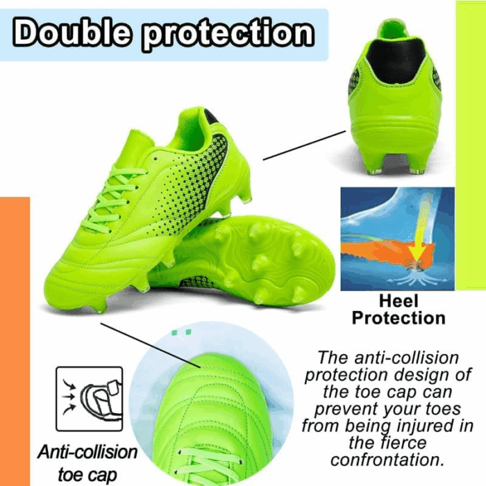 Soccer Shoes for Boys Girls Soccer Cleats Boys Girls Kids Athletic Outdoor Football Shoes Youth Football Cleats Outdoor & Indoor Soccer Shoes Lightweight, Running & Training for Students - Image 4