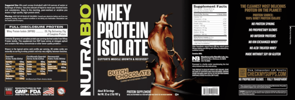 Whey Protein Powder Isolate Supplement – 25G of Protein per Scoop with Complete Amino Acid Profile - Soy and Gluten Free Protein Powder - Zero Fillers and Non-Gmo - Dutch Chocolate - 2 Lbs. - Image 8