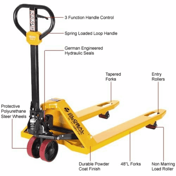Pallet Jack, 5500-Lb. Capacity Pallet Truck - 27" W X 48" L Forks - Industrial Duty - Image 6