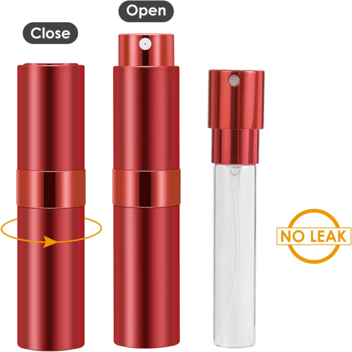 8Ml Travel Perfume Atomizer Bottles Refillable, Mini Fragrance Bottles for Perfume, Empty Cologne Sprayer Pocket Perfume Dispenser(4 Pack) - Image 3