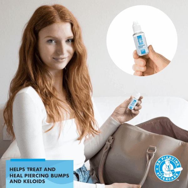 Swabs Bundle with Keloid Bump Removal Drops - Saline Solution for Piercings - Ear Piercing Cleaner - Image 4