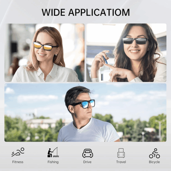 2Pcs Polarized Clip for Ray-Ban Meta Wayfarer Smart Glasses, Discoloration Clips for Ray-Ban Meta Wayfarer Standard RW4006 (Size M 50-22) Protect Your Eyes, Cool and Fashion (Silver, Blue) - Image 5