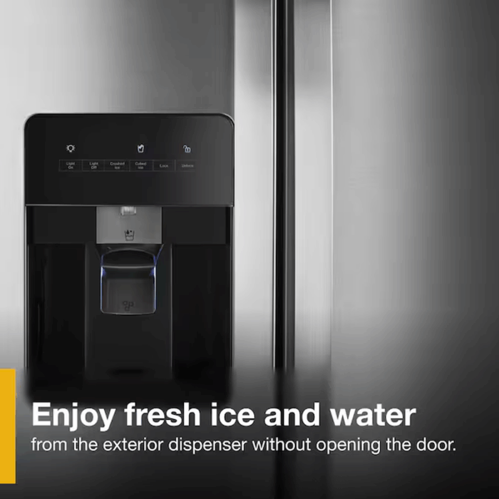 24.6-Cu Ft Side-By-Side Refrigerator with Ice Maker ,Water and Ice Dispenser ( Fingerprint Resistant Stainless Steel ) - Image 6